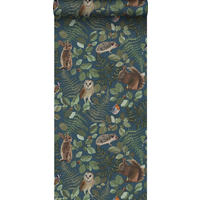 TAPETE Waldtiere 53 cm x 10.05 m - Blau, Papier (53/0.1cm) - ESTAhome
