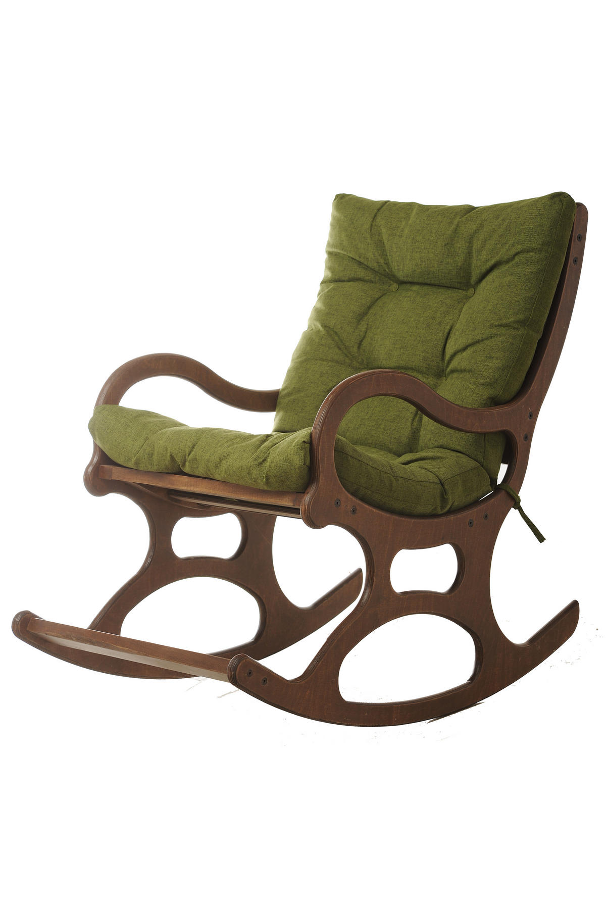 SCHAUKELSTUHL PFOENIX mit Holzgestell - Grün, Holz (65/100/105cm) - Stuhlmann