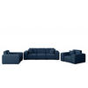 LOUNGEGARNITUR 3 1 1 Gartenmöbel, MALIBU Stoff Odyssey Marineblau - Blau, Holz - Kaiser Möbel
