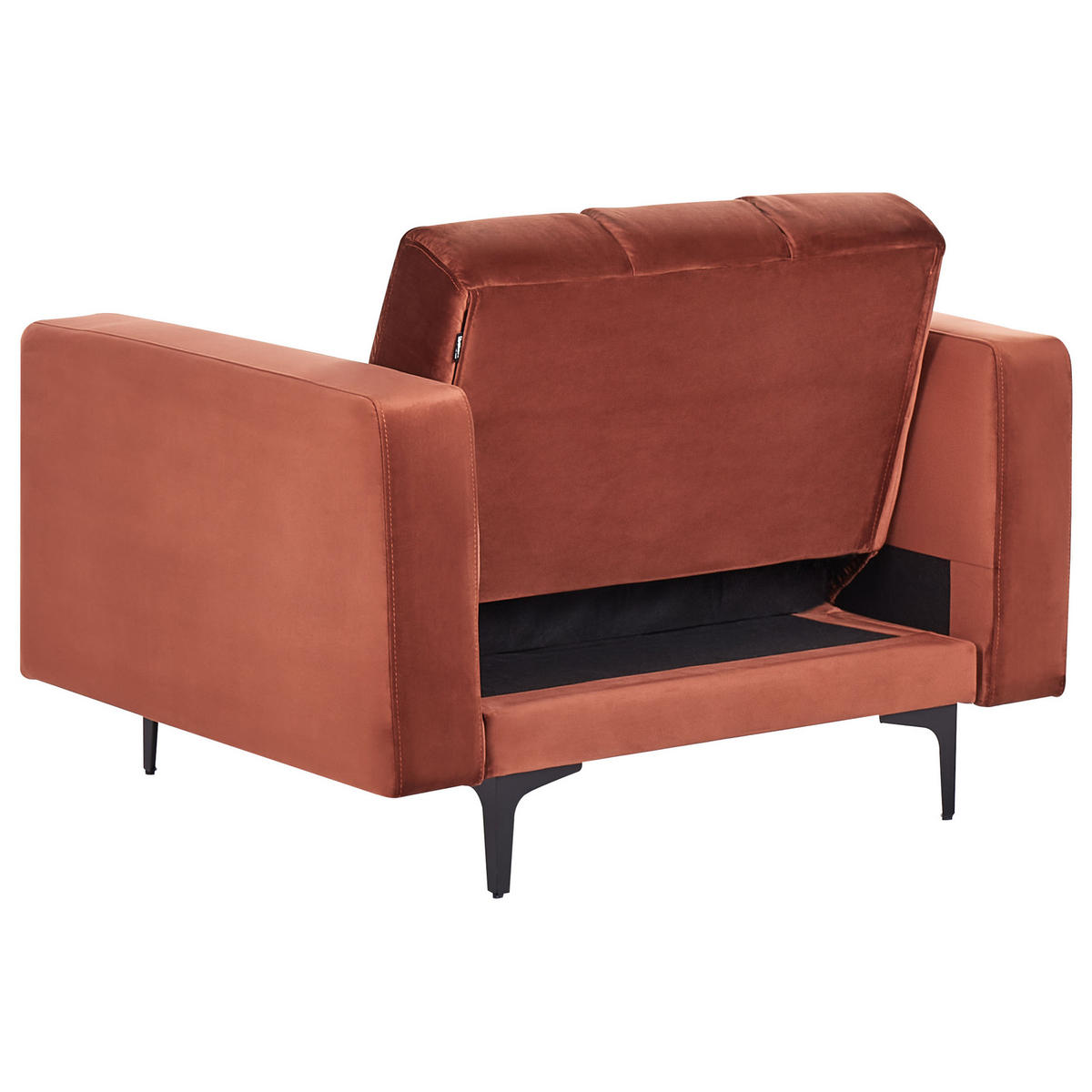 SESSEL Samtstoff Hellrot Alnes - Hellrot, Textil (110/77/89cm) - Beliani