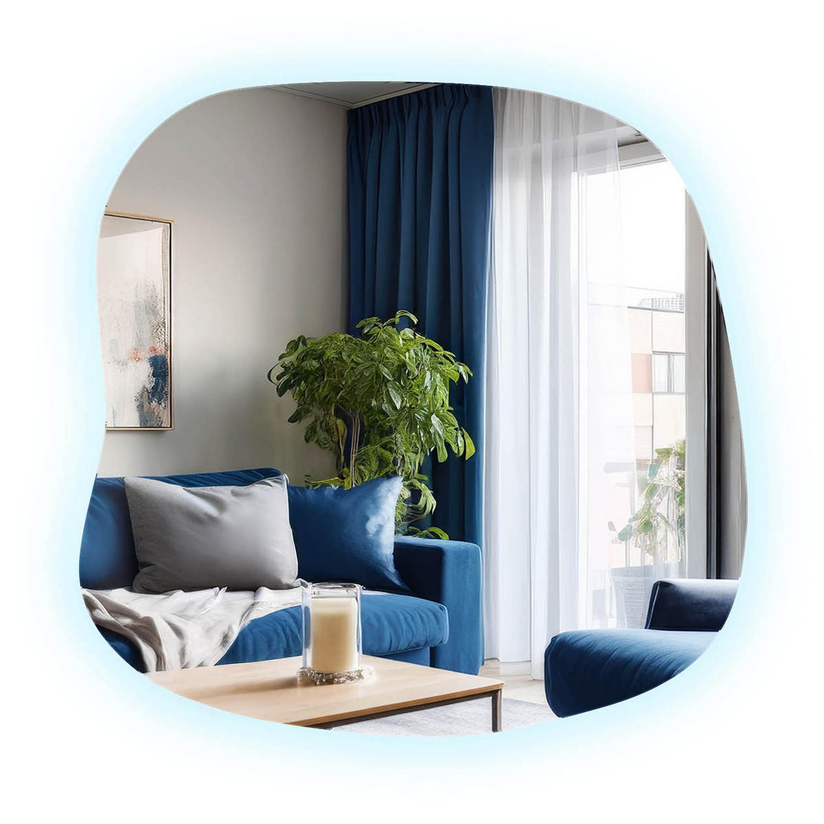 LED SPIEGEL 77 x 76,6 cm Asymmetrisch Kaltweiß 6500K - Transparent, Glas (77/76.6/0.4cm) - TULUP