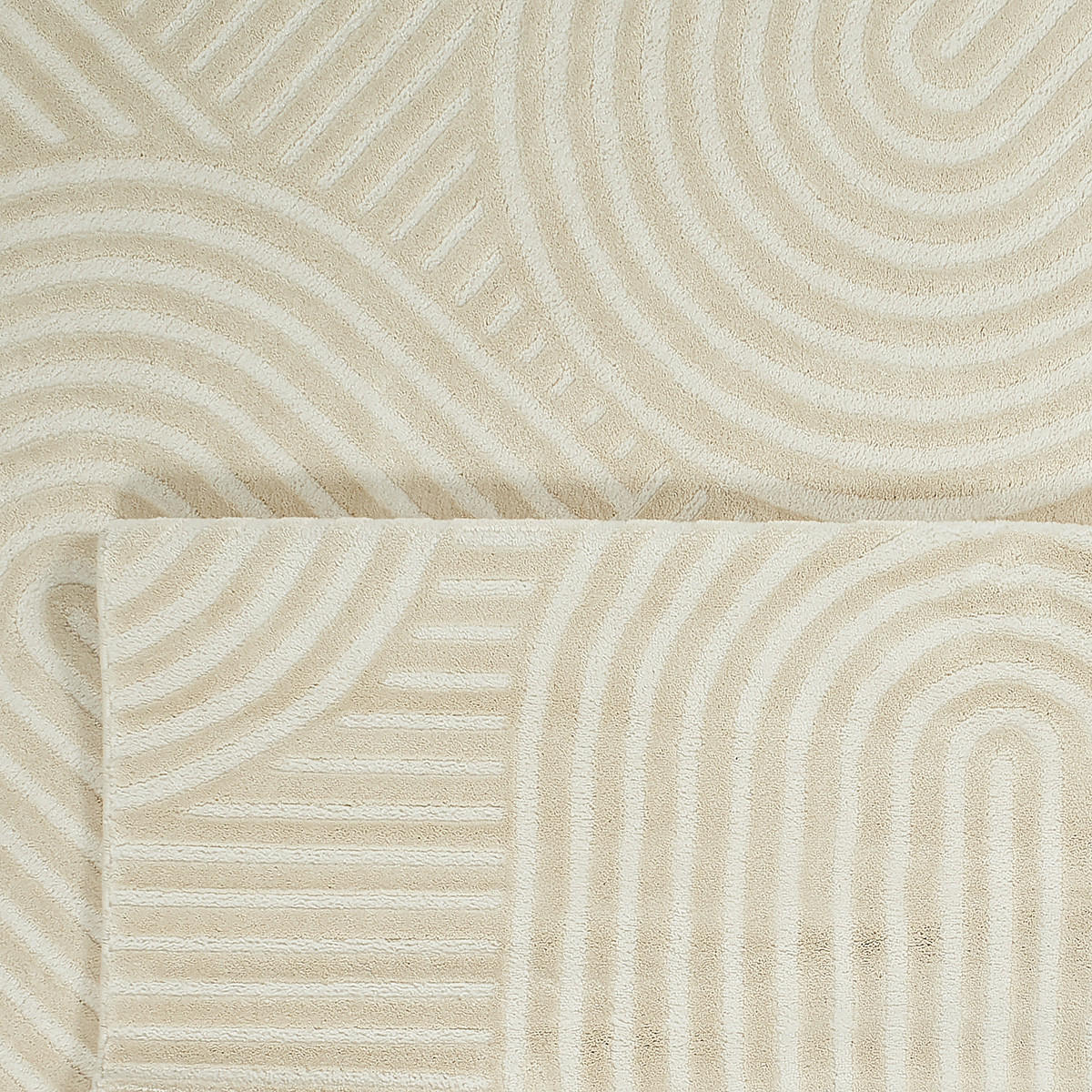 TEPPICH mit Bogenmuster in Creme Bianca 80x150 cm - Creme, Textil (80/150cm) - Nazar Rugs