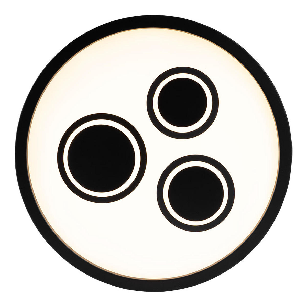 LED DECKENLEUCHTE Schwarz Backlight - Schwarz, Kunststoff (42.3/42.3/3.7cm) - Briloner