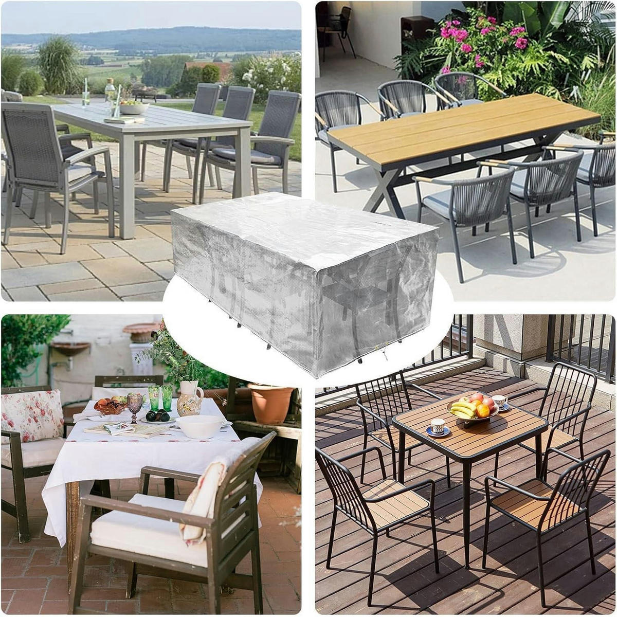 ABDECKHAUBE für Gartenmöbel 170 x 95 x 70 cm Transparent - Transparent, Kunststoff (170/70/95cm)