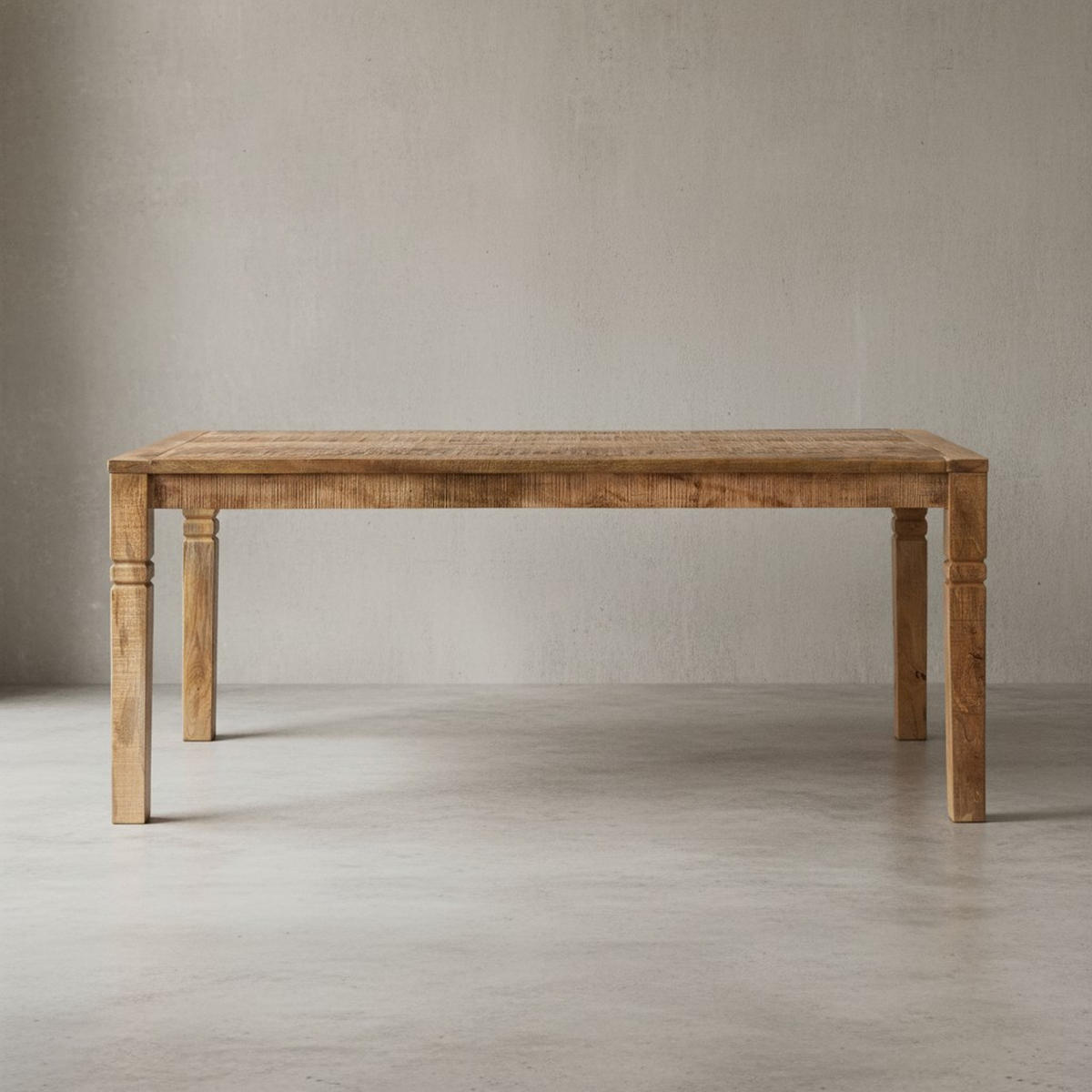 ESSTISCH – Rund Mango Massivholz 120 cm Landhausstil Schnitzereien - Braun, Holz (70/120/76cm) - KADIMA DESIGN