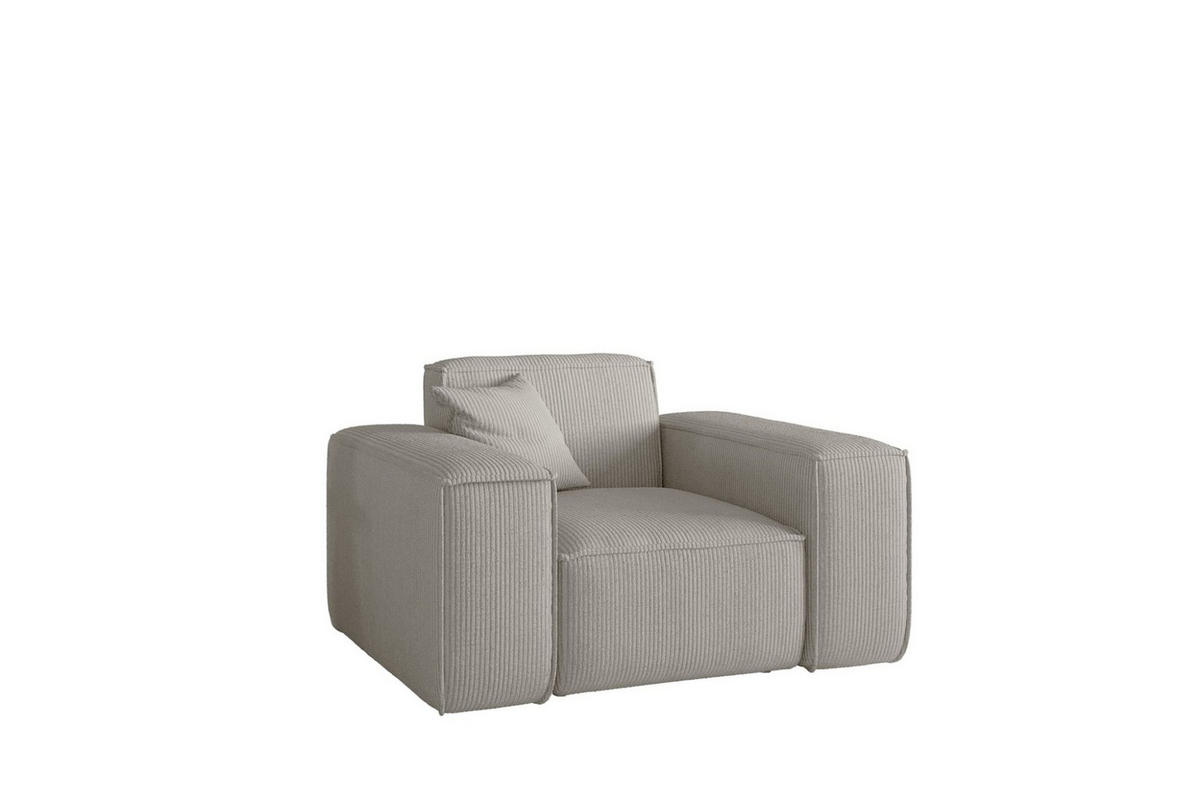 SESSEL Celes Premium Stoff Scala - Hellgrau, Holzwerkstoff/Textil (121/73/88cm) - Fun Möbel