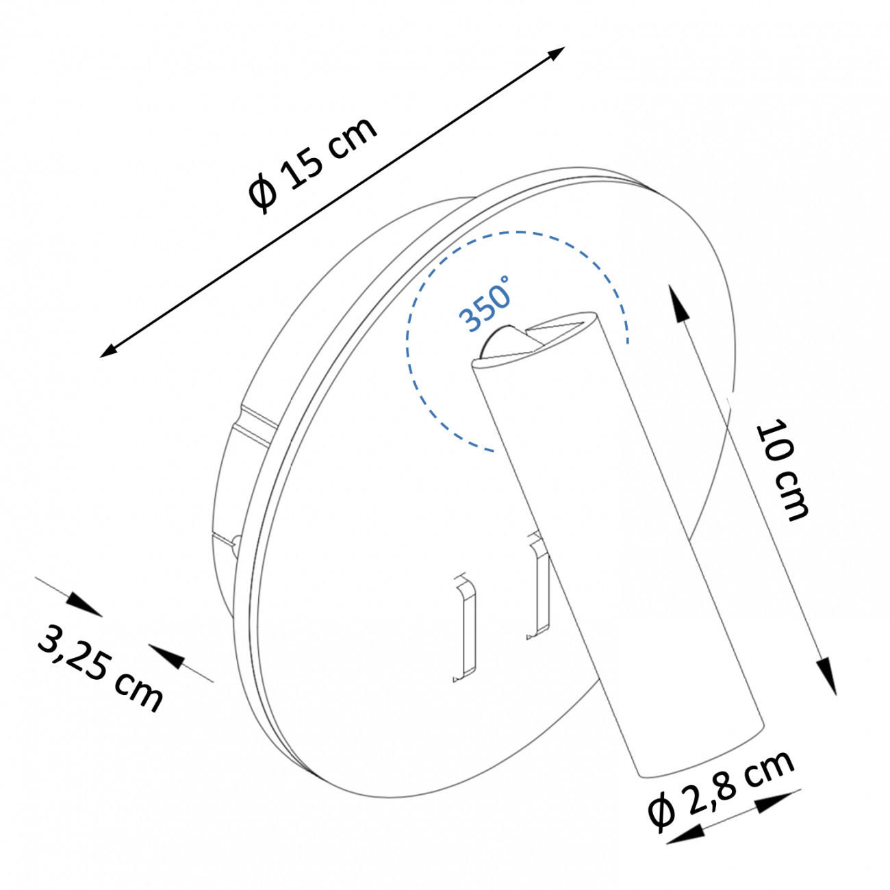 WANDLEUCHTE Bilbao, Weiß, 10cm - Weiß, Metall (15/15/10cm) - KOSILUM