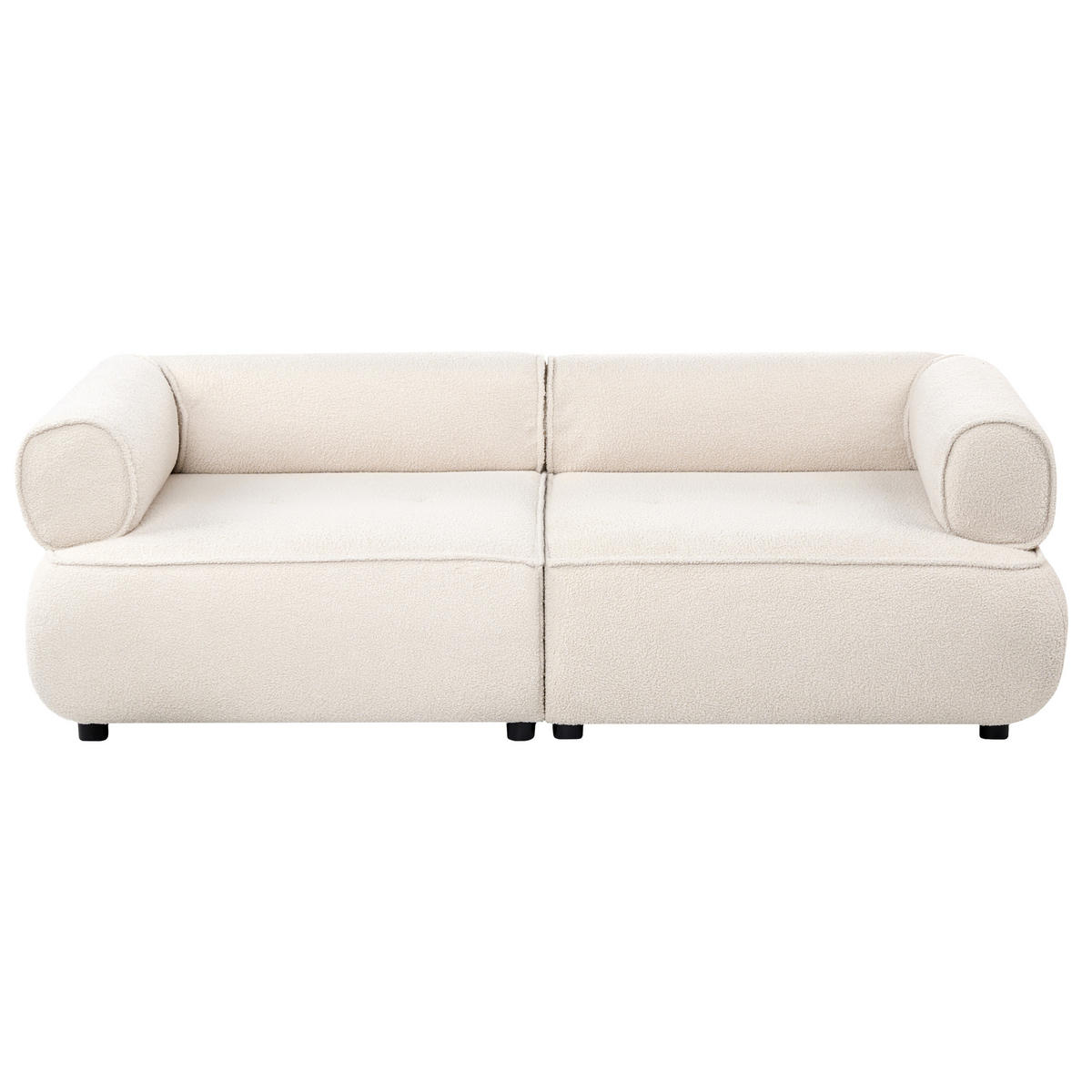 POHOVKA 3-místná Bouclé Krémově bílá Salla - krémová, textil (200/63/96cm) - Beliani
