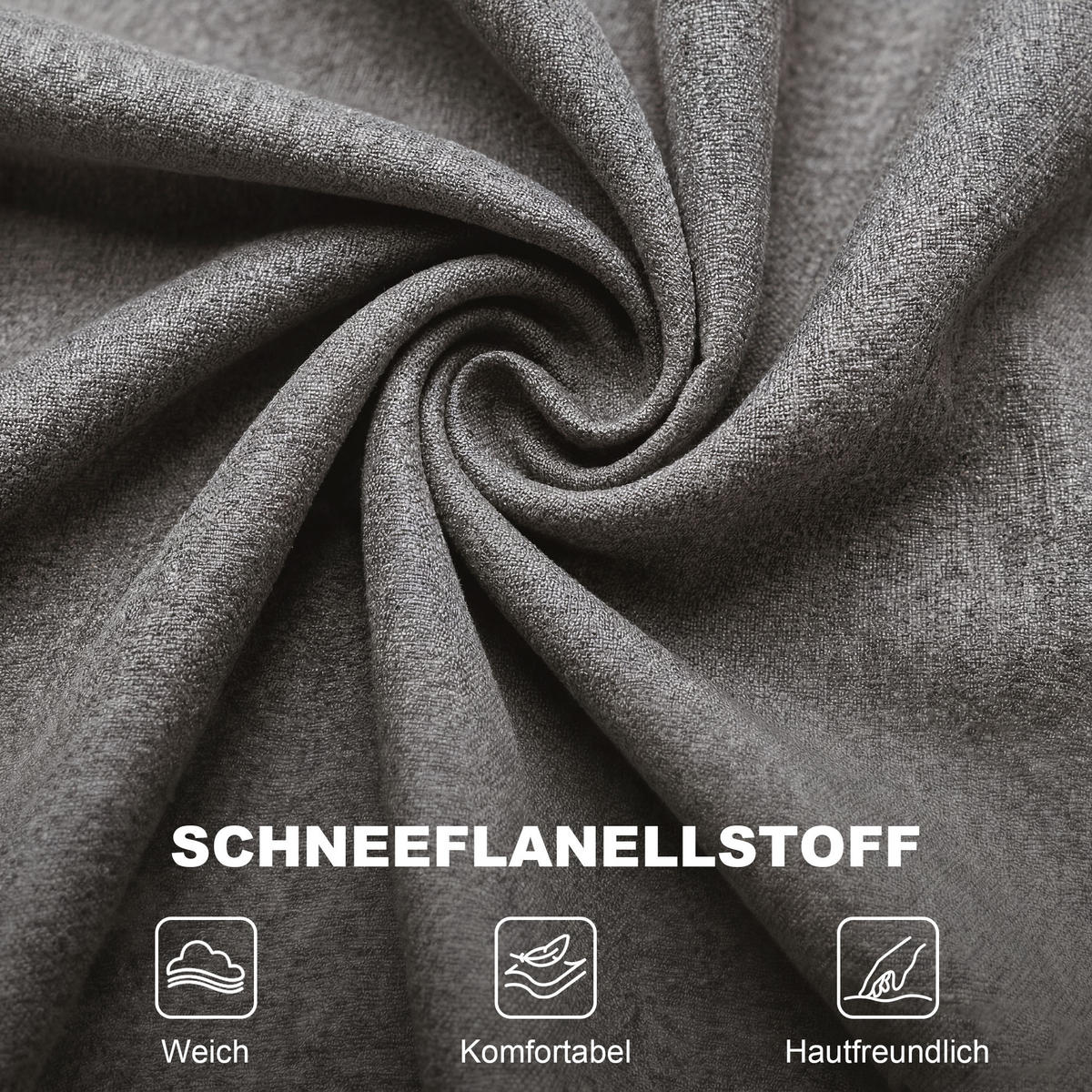 OHRENSESSEL DE-06531 Lesesessel, Akzentsessel, Holzbeine, Knopfheftung Grau + Schwarz - Dunkelgrau, Holz/Textil (86/102/74cm) - ComfortXL
