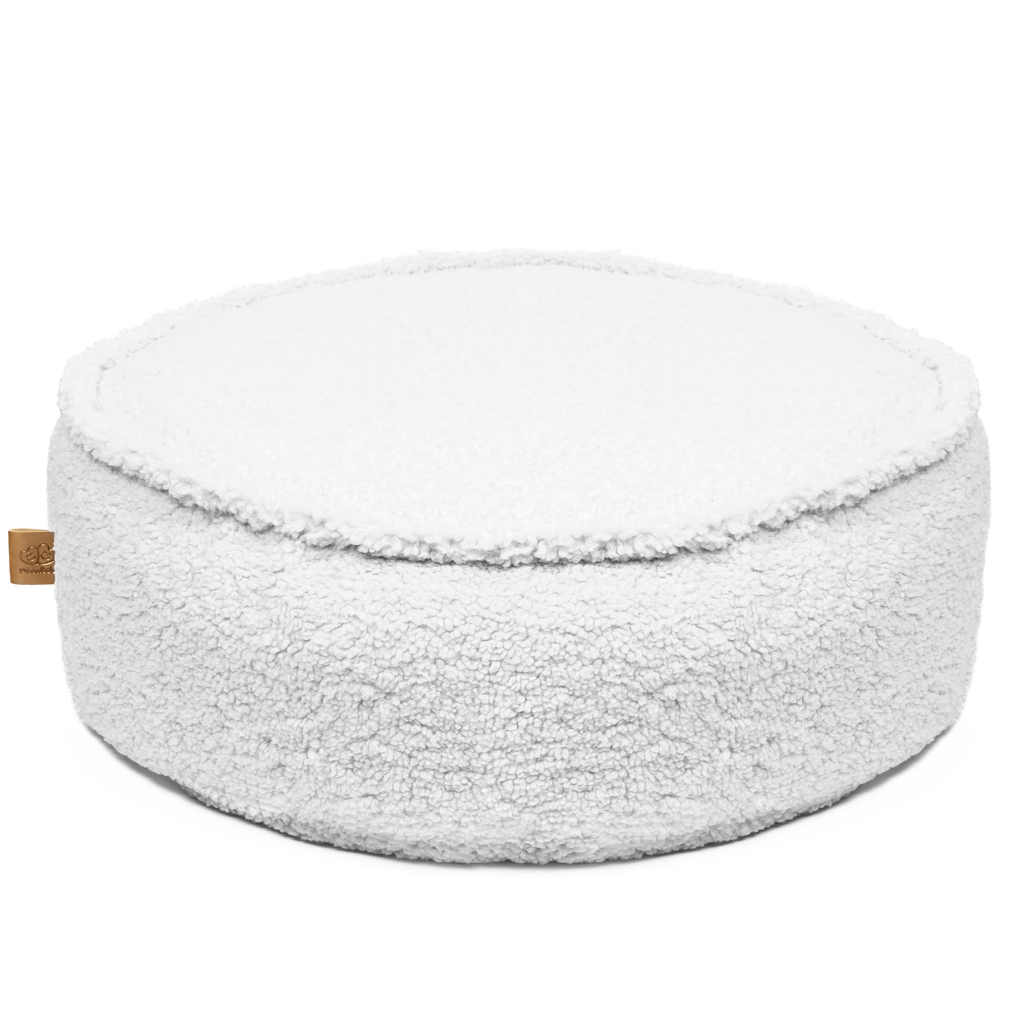 SITZPOUF für Kinder, Rund, Bearly, Weiß - Weiß, Textil (60/20/65cm) - MeowBaby