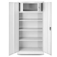 METALLSCHRANK abschließbar KODLI mit Geheimfach 185x90x45cm Weiß - Weiß, Metall (90/185/45cm) - DELUKE