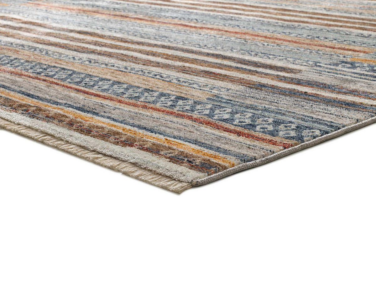 VINTAGE-TEPPICH Blau Samarkand 100/150 cm - Blau/Multicolor, Naturmaterialien/Textil (100/150cm) - Atticgo