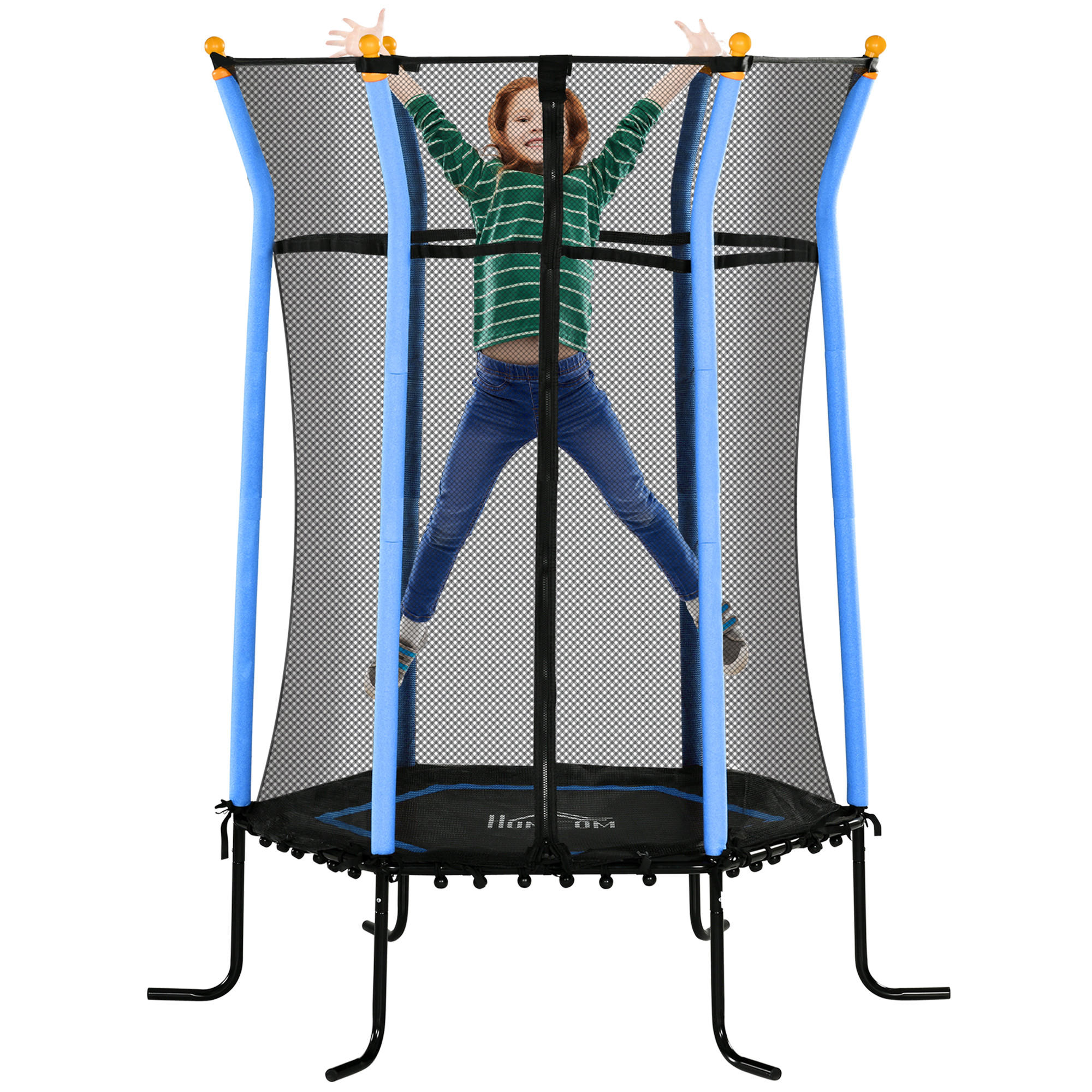 KINDERTRAMPOLIN - Blau, Kunststoff/Metall (163.5/163.5cm) - HOMCOM