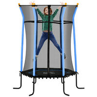 KINDERTRAMPOLIN - Blau, Kunststoff/Metall (163.5/163.5cm) - HOMCOM