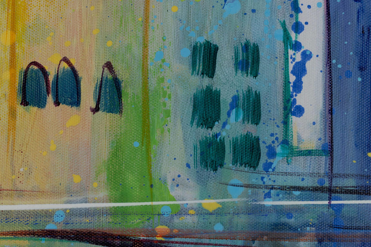 ACRYLBILD HANDGEMALT 120/60 cm - Multicolor/Grau, Holz/Textil (120/60cm) - KUNSTLOFT