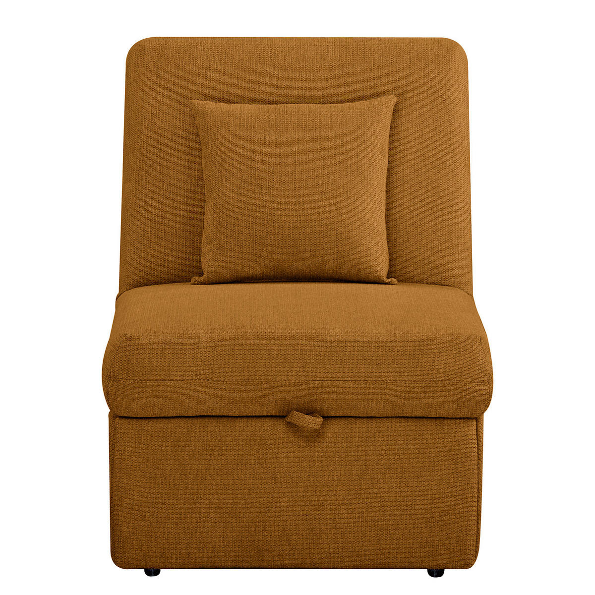 SCHLAFSESSEL - Chenille / Kunststoff - Schwarz/Orange, Kunststoff/Textil (70/95/97cm) - home24