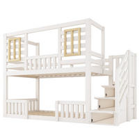 ETAGENBETT Hüttenstil Weiß 90x200 cm 2-tlg. - Weiß, Holz (90/200cm) - ComfortXL