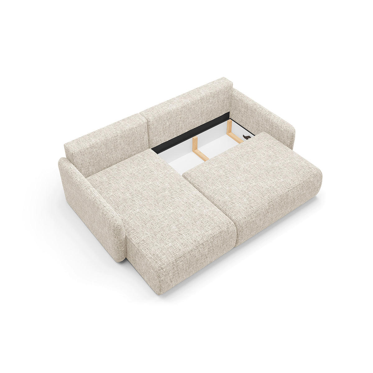 ECKSOFA Lazare 3 Sitzplätze Hellgrau - Grau, Holz (217/148cm) - Petits-meubles