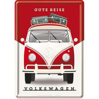 MINIBLECHSCHILD 10/14 cm Volkswagen VW Bulli Gute Reise - Multicolor, Metall (10/14/0.1cm) - Nostalgic-Art