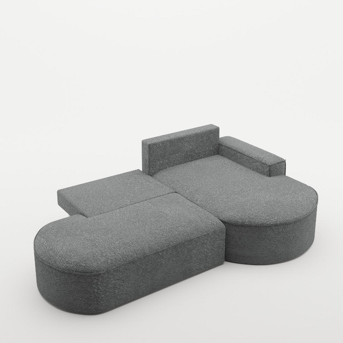 ECKSOFA Modena Pro - Komfort Und Stil stoff Arena Anthrazit Rechts - Anthrazit, Holz (278/179cm) - Kaiser Möbel