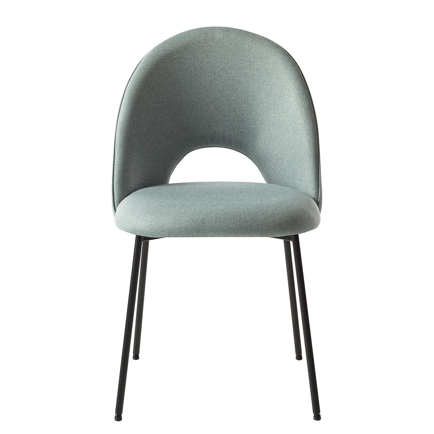 POLSTERSTUHL - Webstoff / Metall - Mintgrün/Grau, Textil (49/84/54cm) - home24