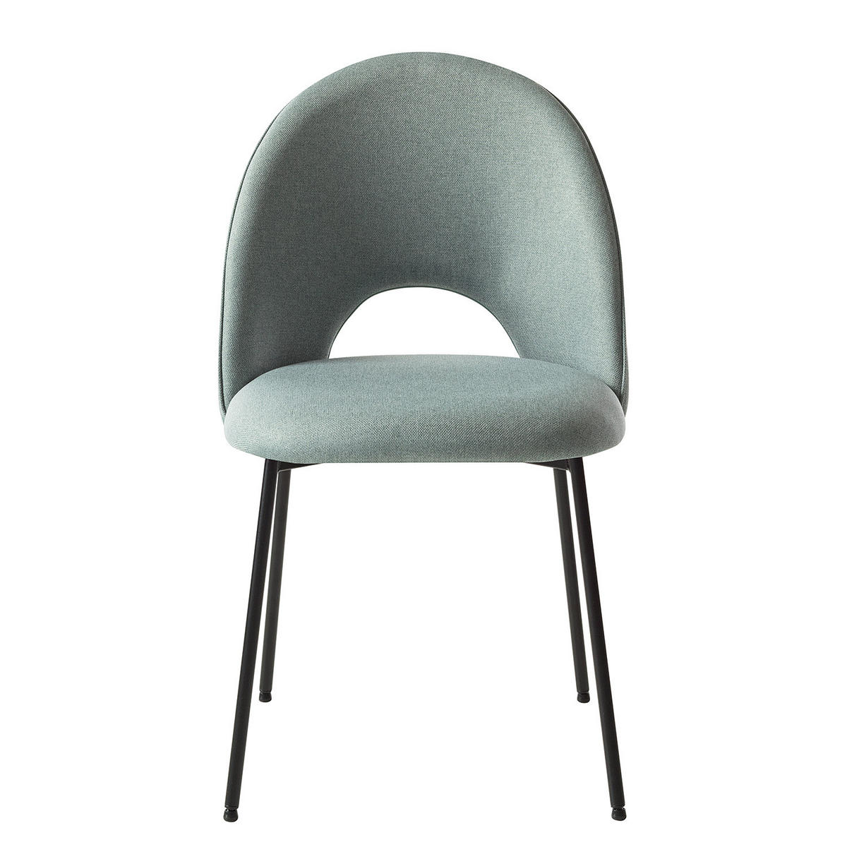 POLSTERSTUHL - Webstoff / Metall - Mintgrün/Grau, Textil (49/84/54cm) - home24