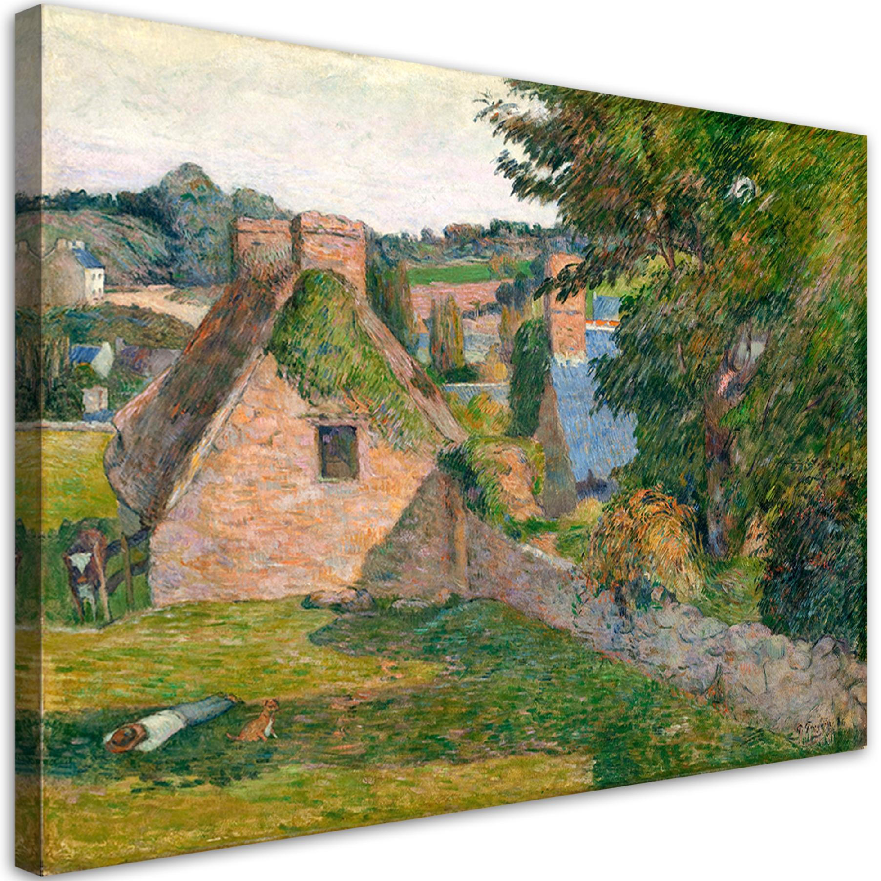 WANDBILD die häuser von vaugirard paul gauguin - Multicolor, Textil (60/40cm) - Feeby