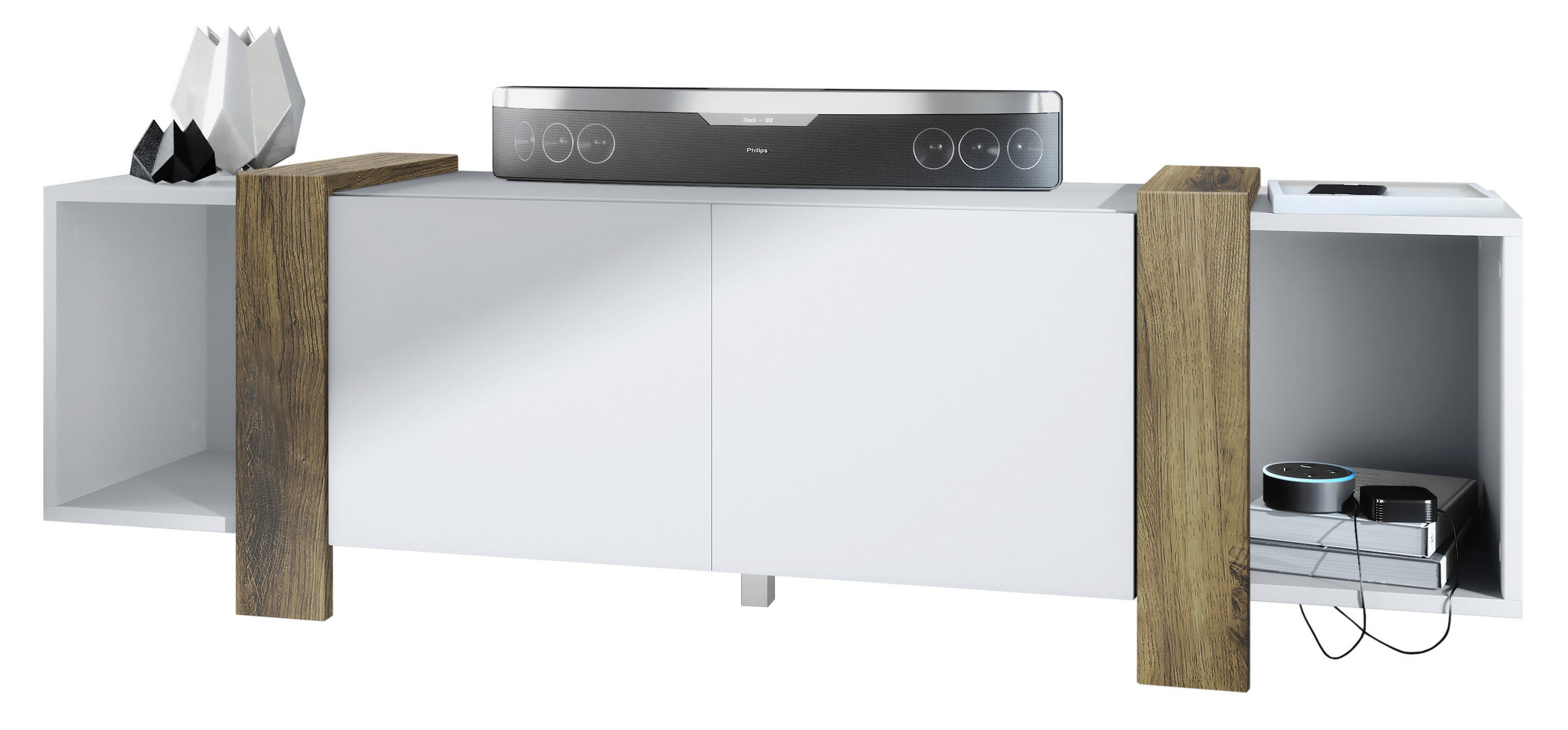 LOWBOARD Ida Blenden in Eiche Ribbeck - Alteiche, Holzwerkstoff (149/45.5/34cm) - Vladon