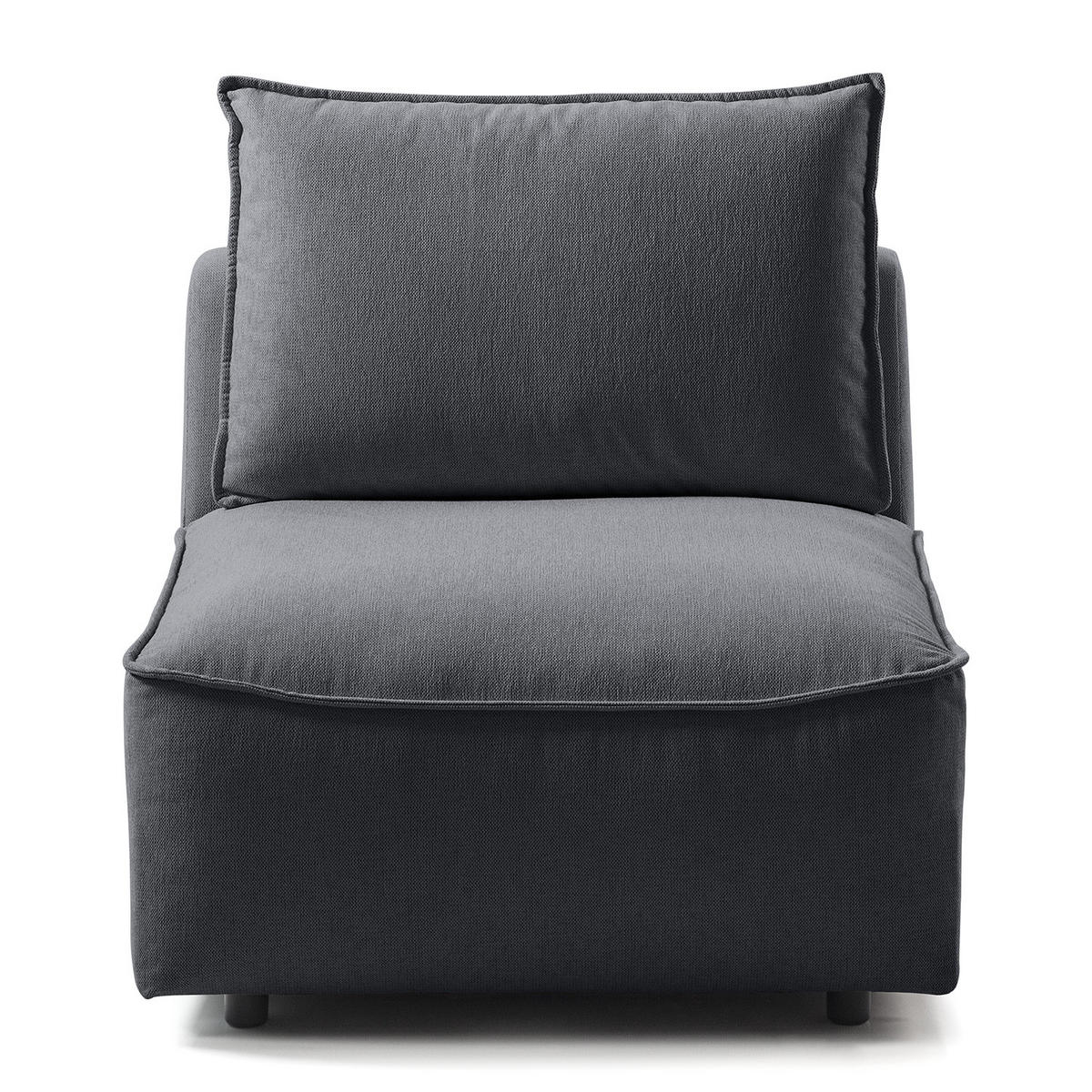 MODULSESSEL - Grau, Holz/Textil (80/82/99cm) - home24
