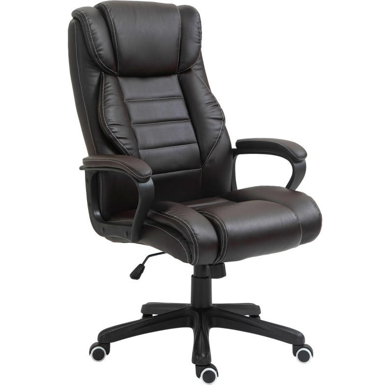 GAMINGSTUHL 64/112-120/74 cm Braun aus Bonded Leather mit 6-Punkte-Massagefunktion - Braun, Kunststoff (64/120/74cm) - OKMYHOME