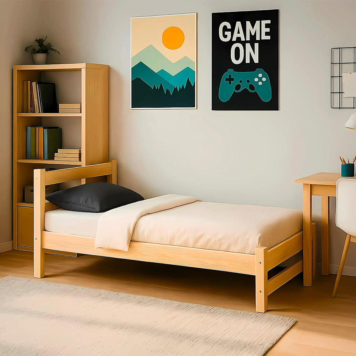 POSTEĽ 90/200 Axel Drevo - hnedá, drevo (90/200cm) - Petits-meubles