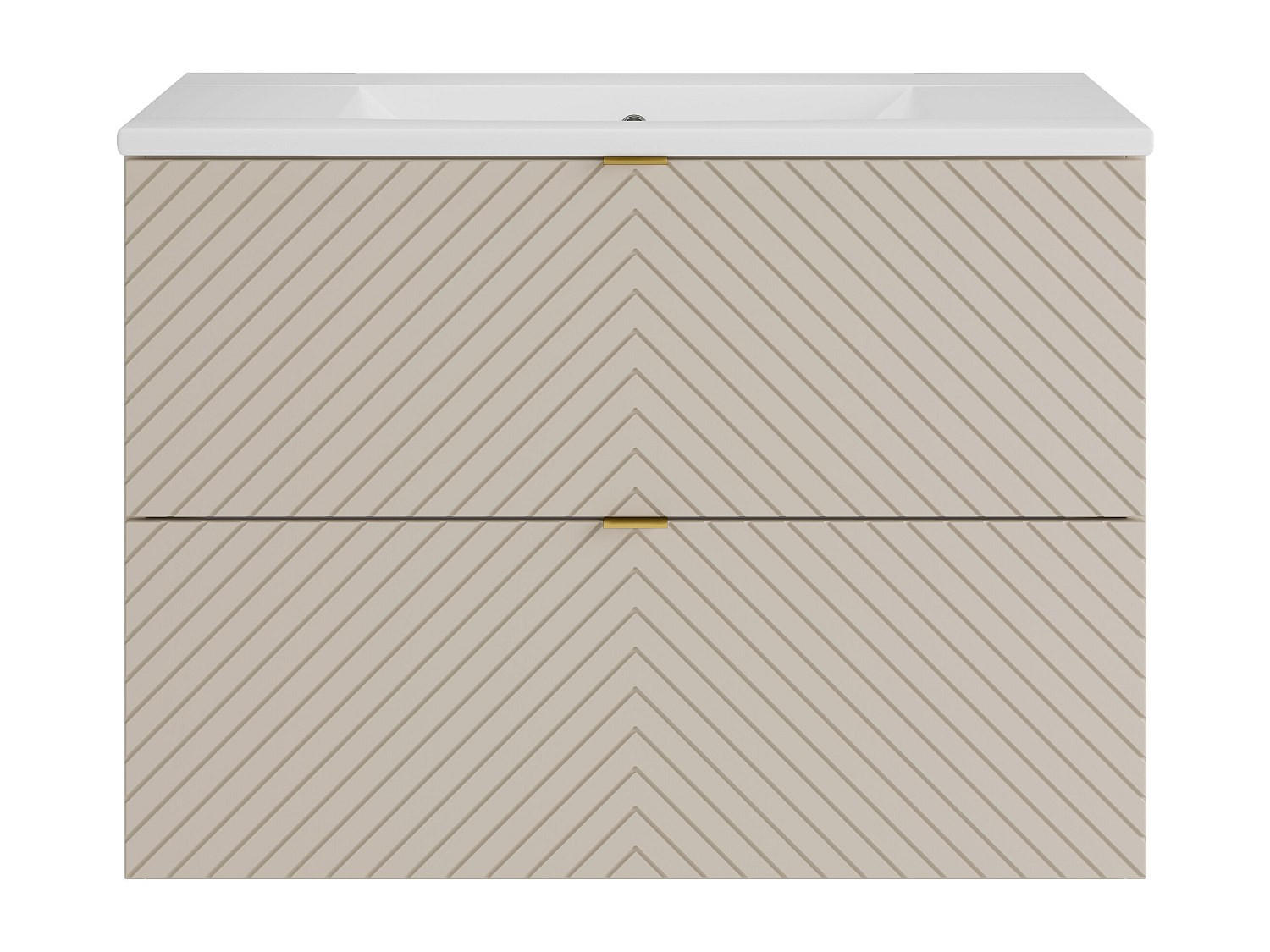 EINZELWASCHTISCH - 80 cm x 46.5 cm - Holz, Platte - Beige - DORIONI - Beige, Holz (80/61.6/46.5cm) - Vente-Unique