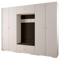 GARDEROBEN-SET 236,7/300/47 - Goldfarben/Schwarz, Holz/Kunststoff (300/236.7/47cm) - Abiks Möbel