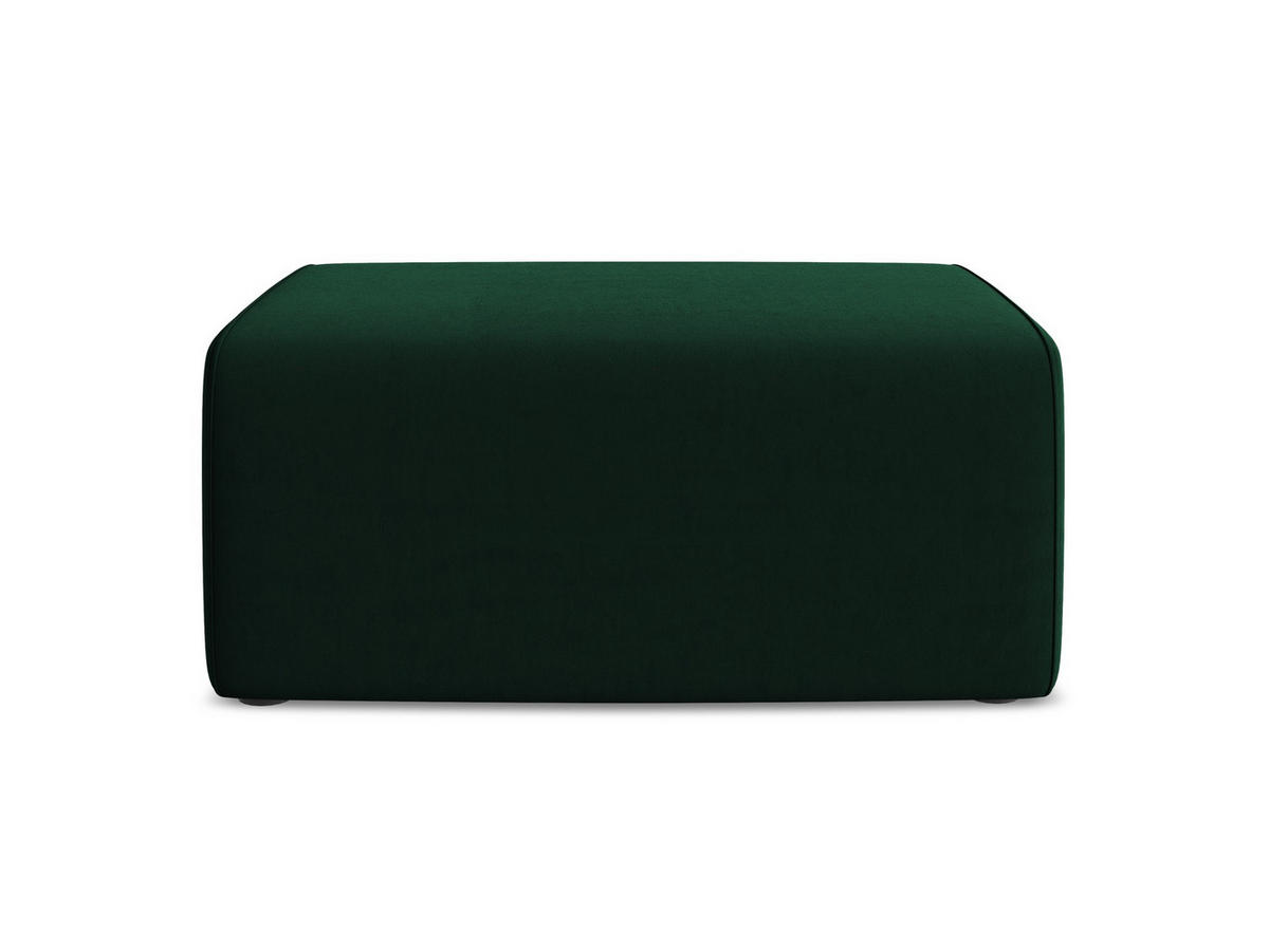 POUF Samt Stoff Grün - Blau/Dunkelgrün, Kunststoff/Textil (90/80/60cm) - Makamii