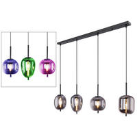 LED HÄNGELEUCHTE Blacky Schwarz Glas - Schwarz, Glas (100/18.5/120cm) - Globo Lighting