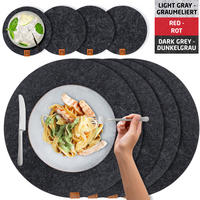 TISCHSETS Glasuntersetzer 8er-Set - Dunkelgrau, Textil (37cm) - Miqio Design