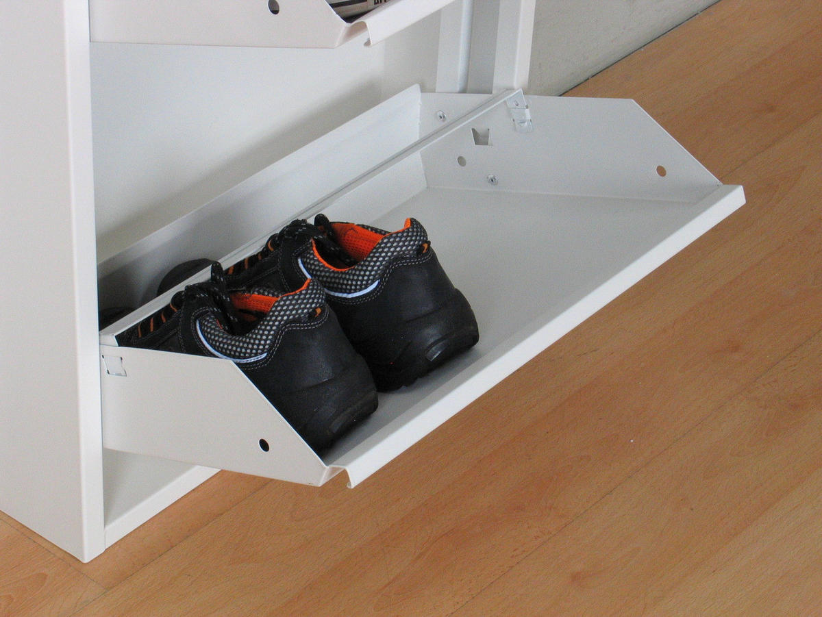 SCHUHKIPPER weiß - Weiß, Holzwerkstoff (101/106/16cm) - ebuy24