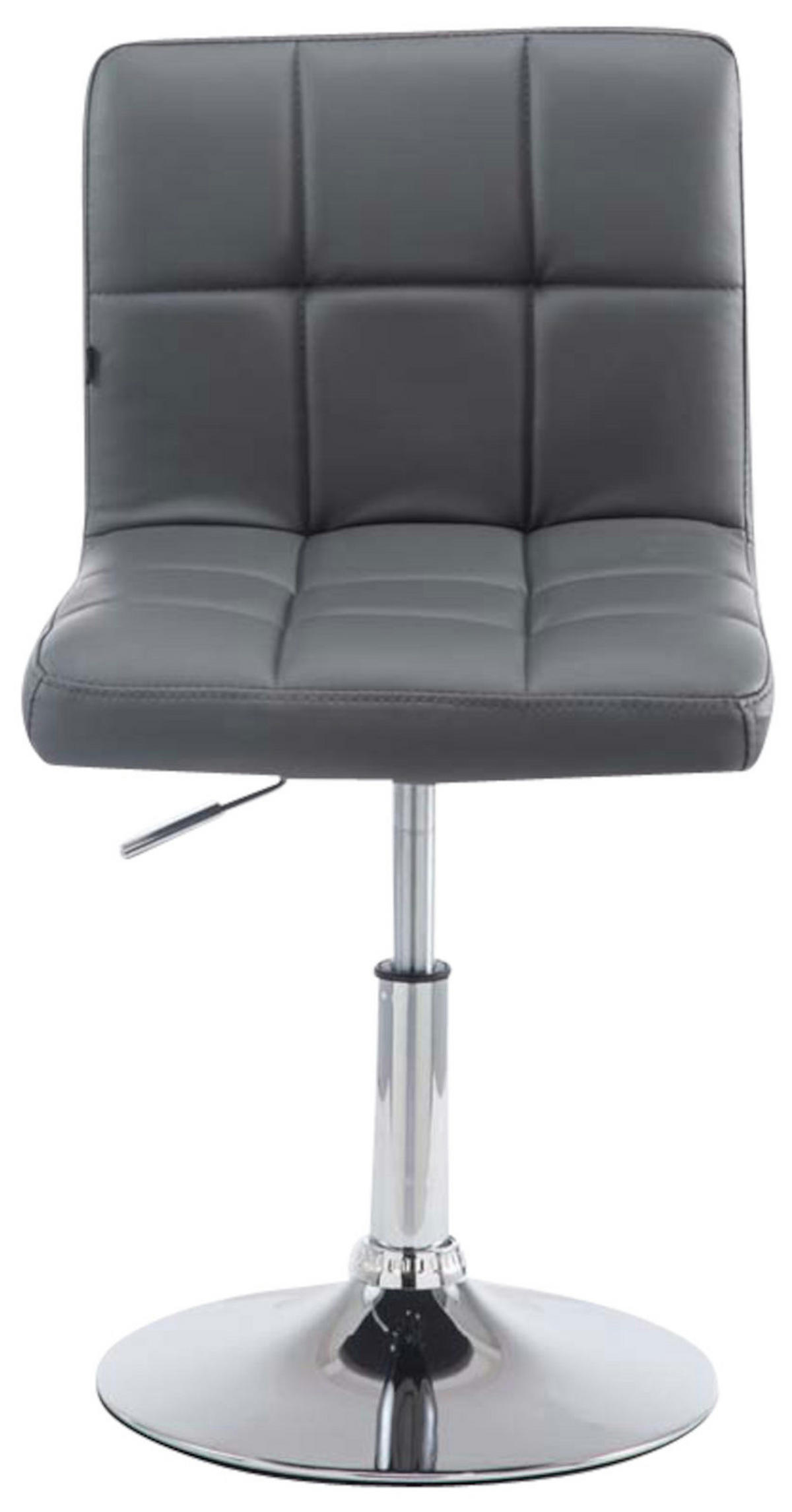DREHSTUHL 4er Set Lederlook grau - Chromfarben/Grau, Textil/Metall (44/74/49cm) - CLP