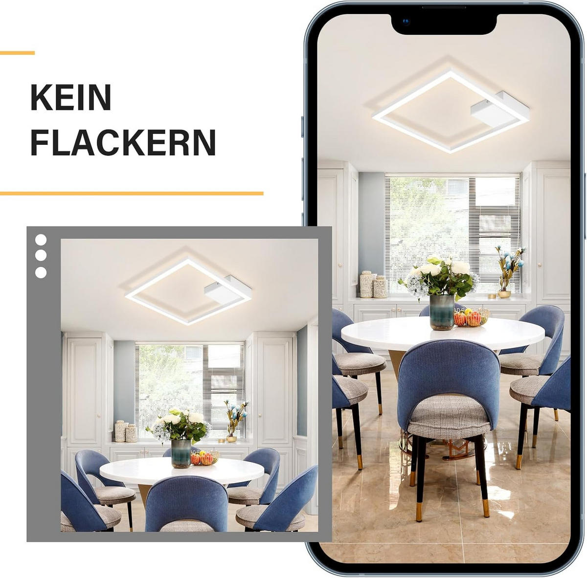 LED-DECKENLEUCHTE Dornwall 29.4/3.8/29.4 cm - Weiß, Metall (29.4/29.4/3.8cm) - ZMH