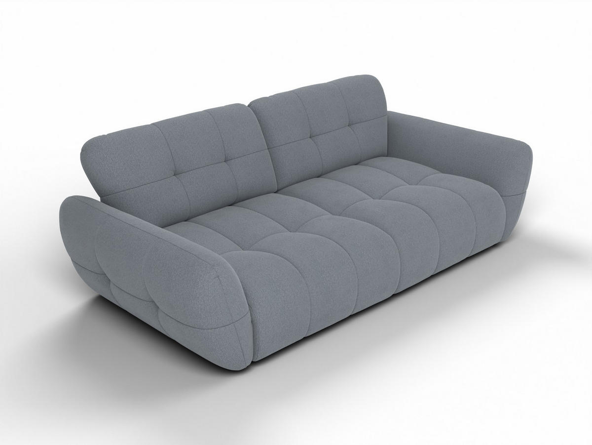 BIGSOFA Vannes Chenille Grau 272/134/68 cm - Blaugrau, Kunststoff/Textil (272/68/134cm) - foamnova