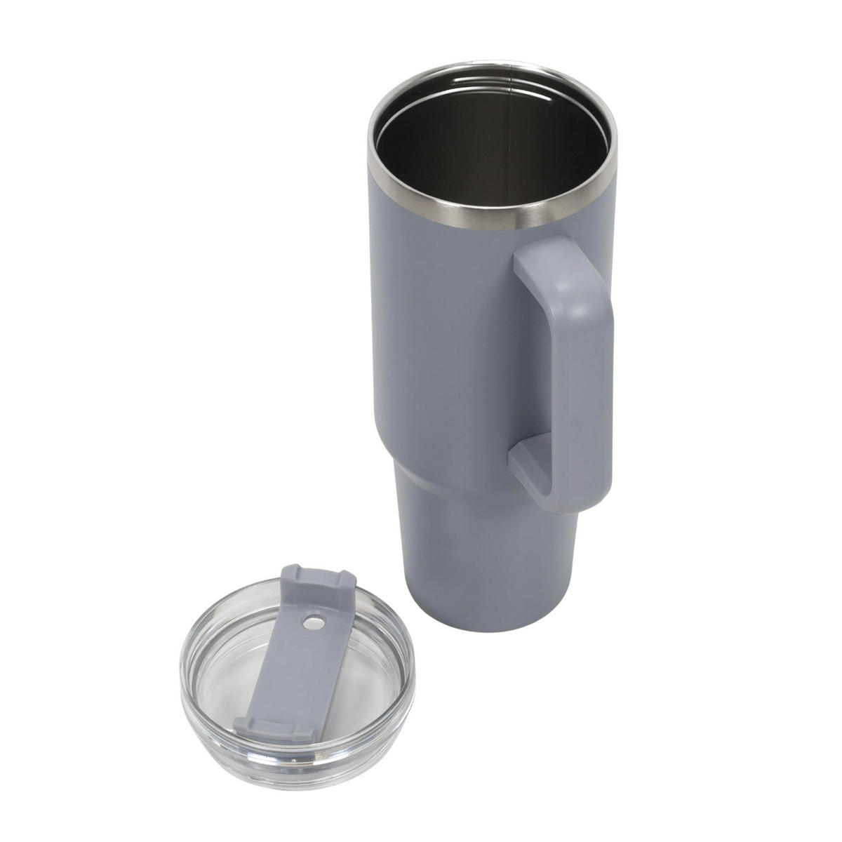 THERMOBECHER aus Edelstahl Hellgrau 1,2 l 14/10/26,5 cm - Grau, Metall (1.2L) - Excellent Houseware