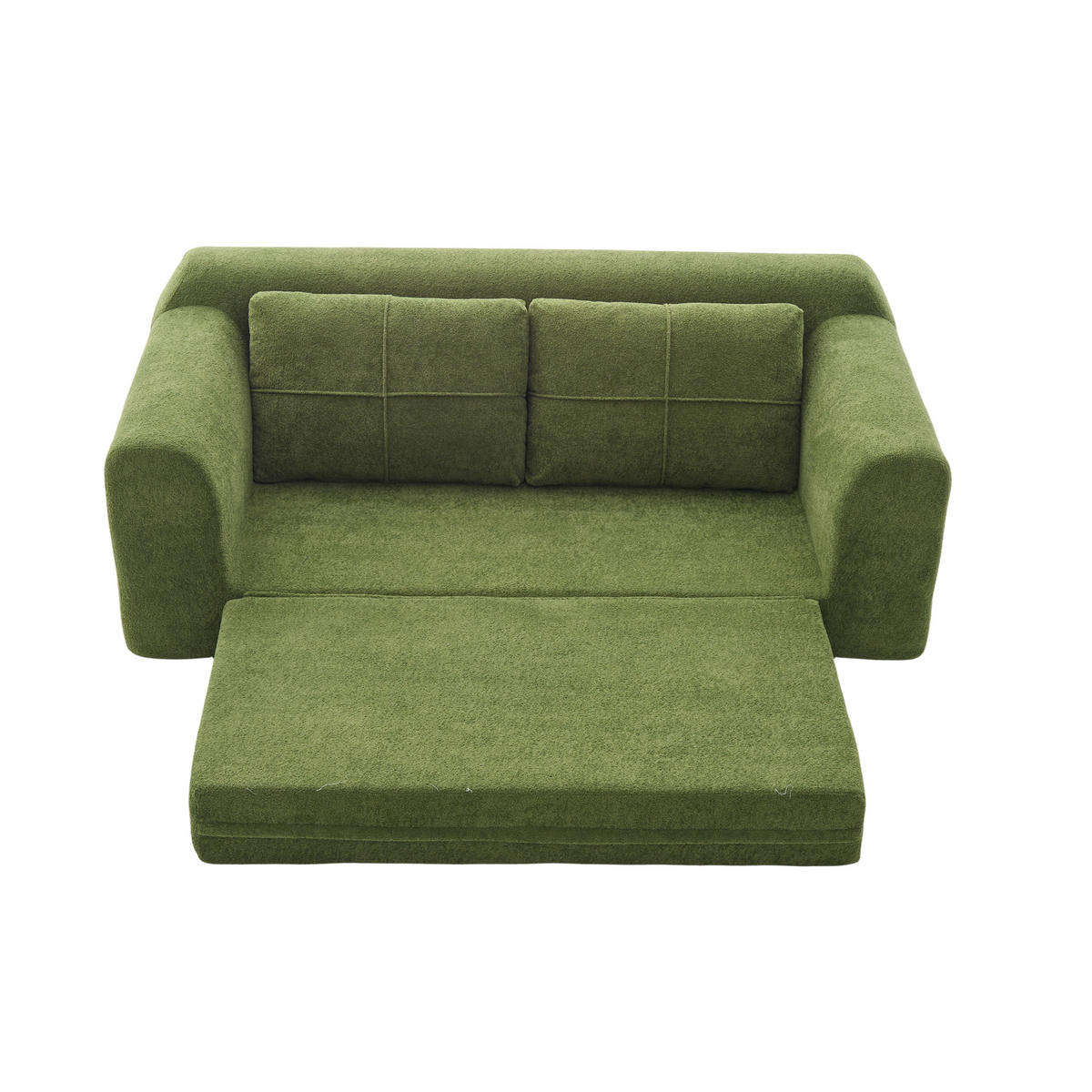 SCHLAFSOFA DE-35076 klappbar 2-in-1 Grün - Grün, Textil (96/61.5/178cm) - ComfortXL