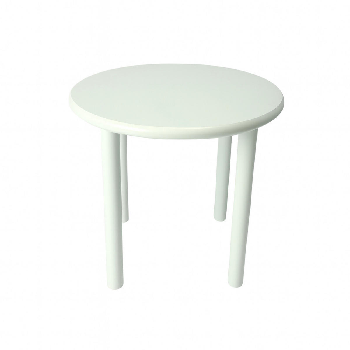 COUCHTISCH Holzoptik Weiß Rundtisch 45x42 cm - Weiß, Holzwerkstoff (45/45/42cm) - Begryf