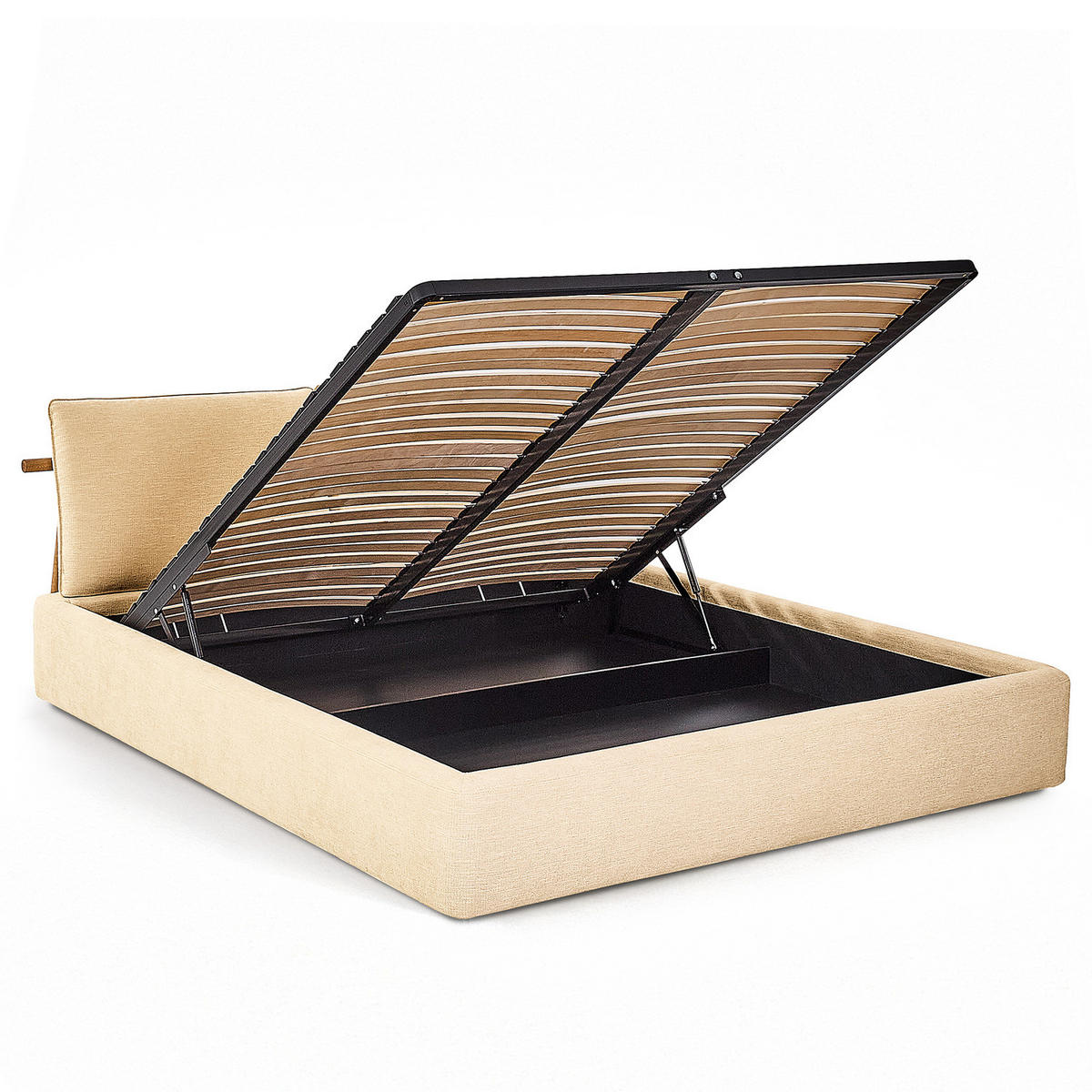 POLSTERBETT - Creme, Textil (140/200cm) - home24