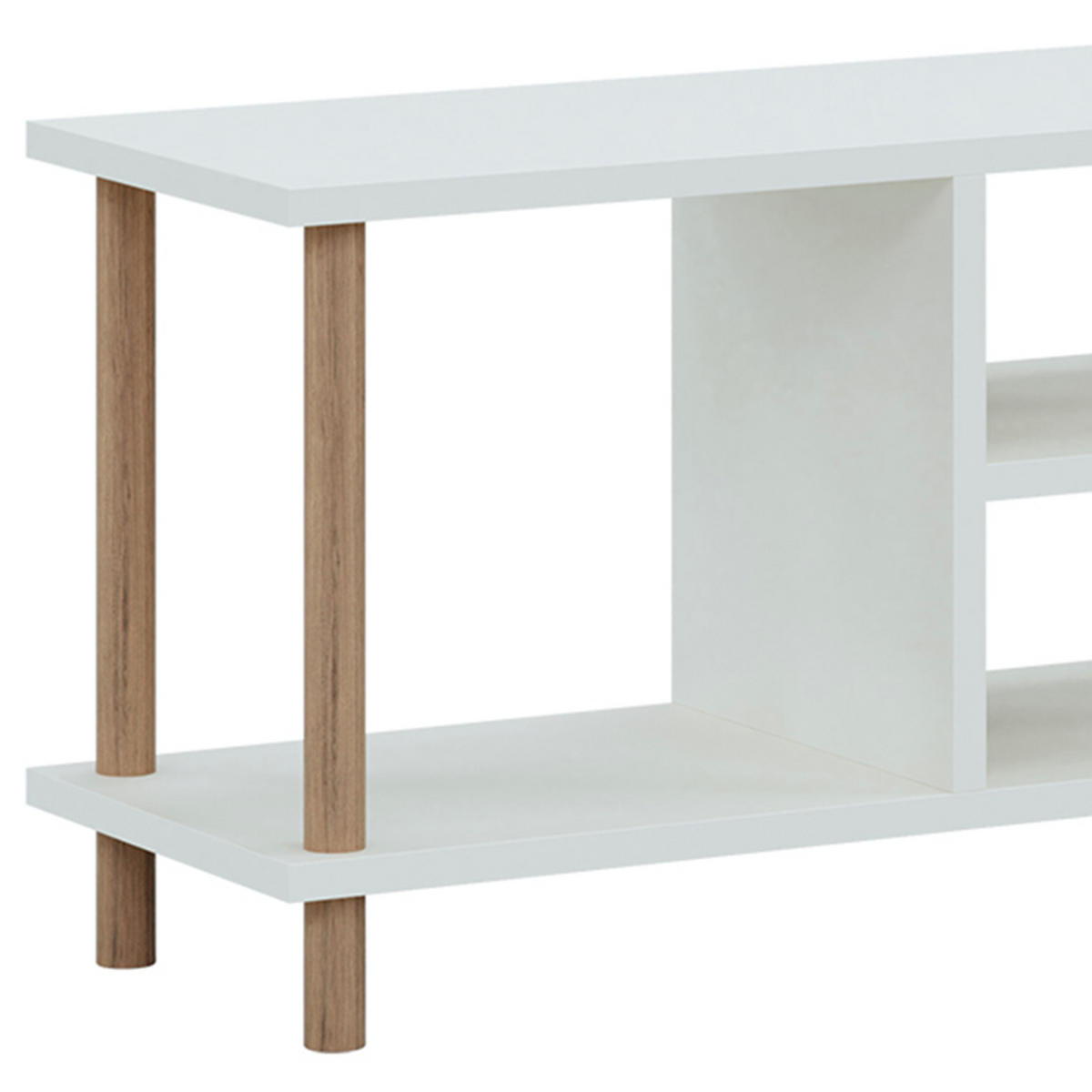 LOWBOARD Ærøskøbing - Weiß, Holz/Holzwerkstoff (120/43/29cm) - [en.casa]