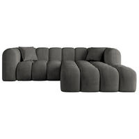 ECKSOFA Ottomane Rechts OLEA-L1 - 231x173x74 cm Anthrazit - Anthrazit/Schwarz, Holzwerkstoff/Kunststoff (231/173cm) - ALTDECOR