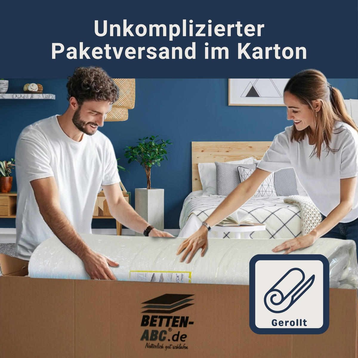 MATRATZE KSP-500 GreenLine - 7-Zonen- Kaltschaummatratze mit Hanf-Veredelung - Weiß, Textil (100/200cm) - Betten-ABC