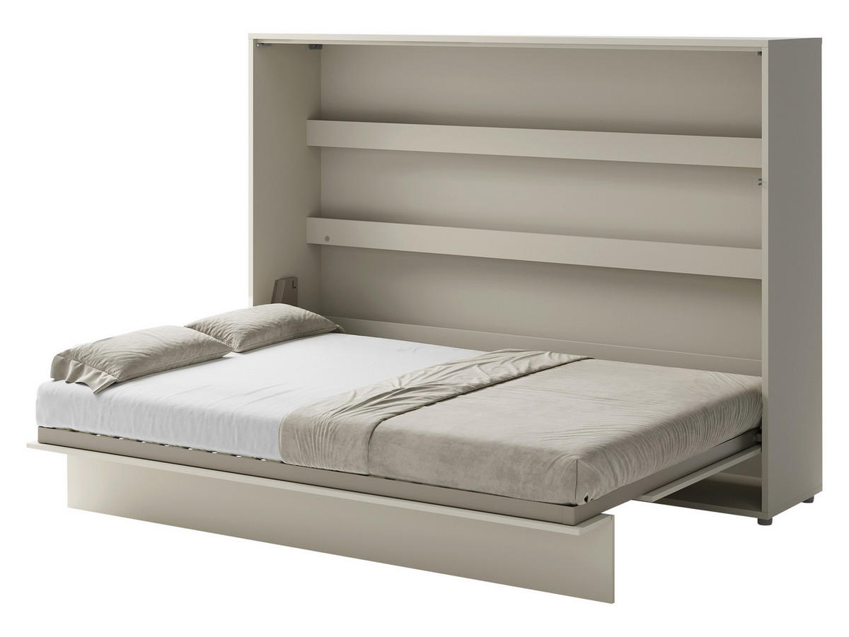 SCHRANKBETT Bed-Concept BC-04 140x200 mit LED-Lampe - Kaschmir/Grau, Holz/Holzwerkstoff (140/200cm) - MIRJAN24