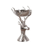DEKO-SCHALE Ida Silber 42x25x25cm - Silberfarben, Metall (25/42/25cm) - DELUKE