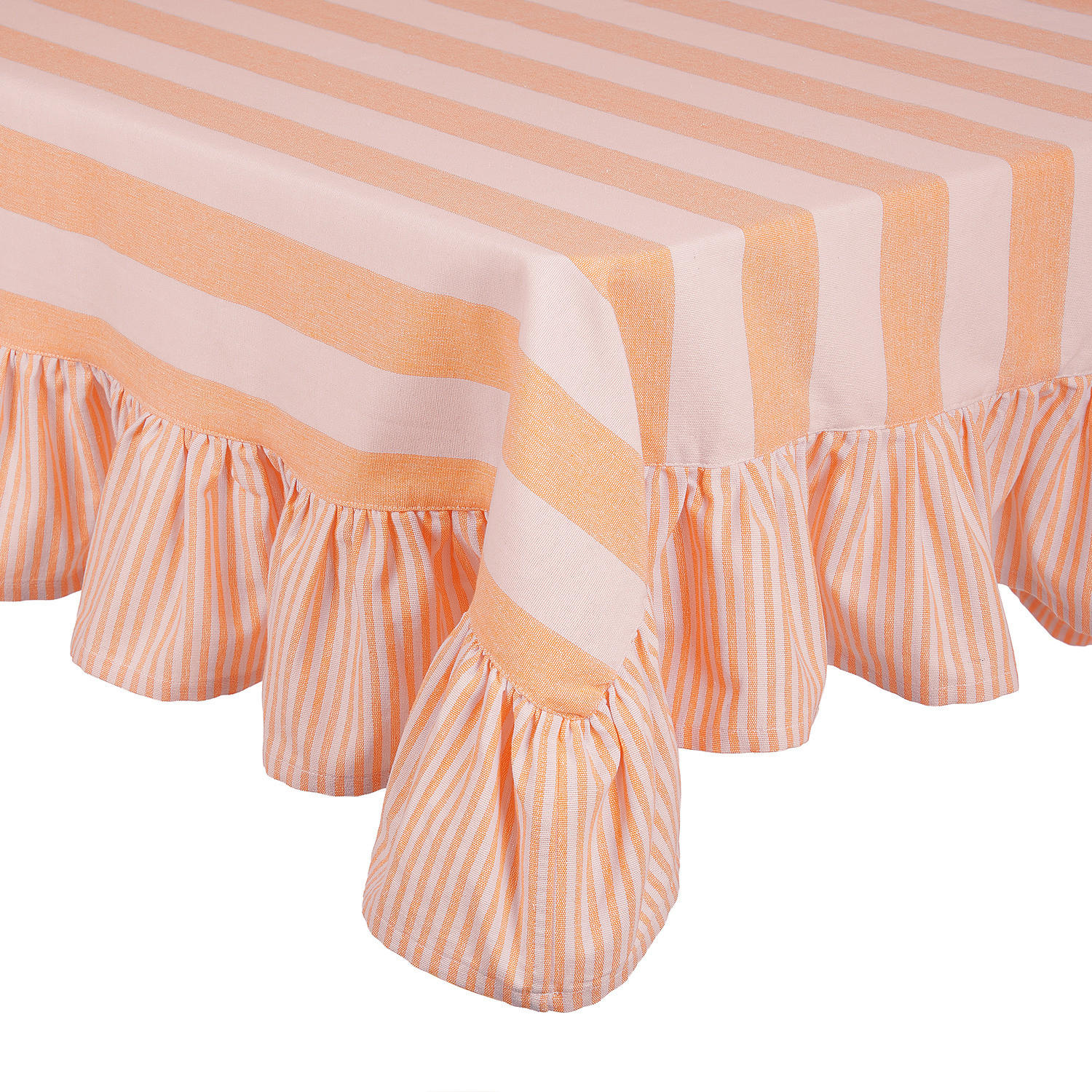 TISCHDECKE Little Italy 170x300 cm - Weiß/Orange, Textil (300/170cm) - Butlers